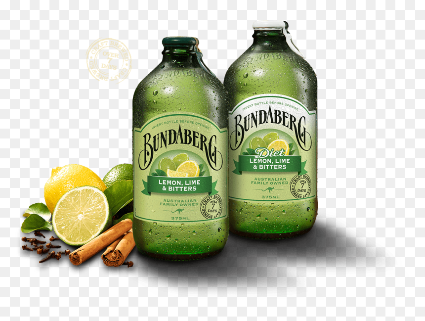 Lemon Lime & Bitters - Lemon Lime Bitters Bundaberg, HD Png Download - lemon lime png