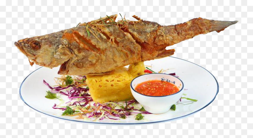 Clip Art Fried Lemongrass Transprent Png - Fried Fishes Png, Transparent Png - garnish png