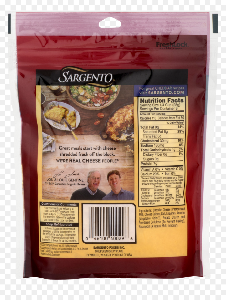 Sargento Shredded Cheese Label, HD Png Download - shredded cheese png