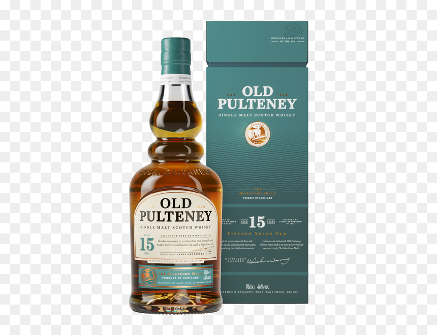 Old Pulteney 15 Years Old The Maritime Malt Detail, HD Png Download - whisky png