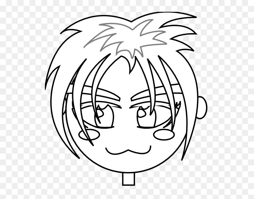 Cool Boy Black White Line 555px - Drawing, HD Png Download - cool line png