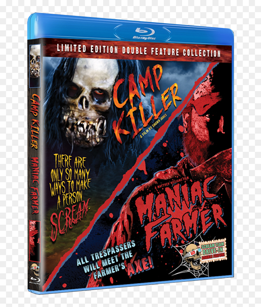 Camp Killer & Maniac Farmer - Blu-ray Disc, HD Png Download - bluray png
