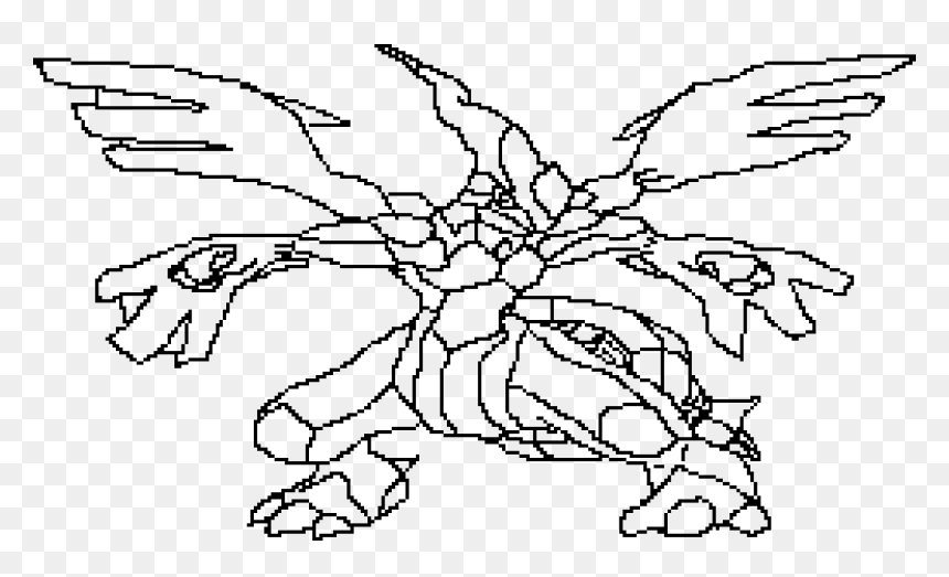 Line Art, HD Png Download - zekrom png