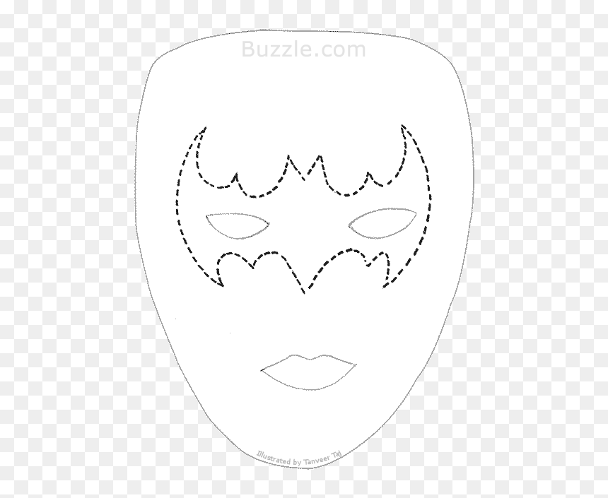 Sketch, HD Png Download - batman face png