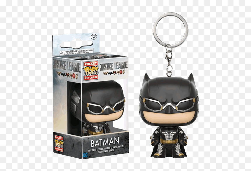 Funko Pop Keychain Dc Justice League Batman, HD Png Download - batman face png