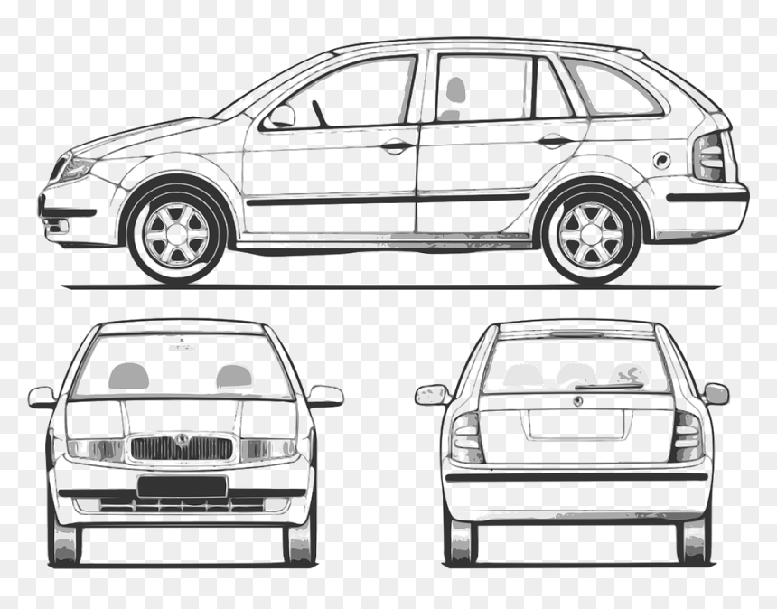 Automobile, Car, Suv, Station Wagon, Transportation - Forces On Accelerating Car, HD Png Download - car outline png