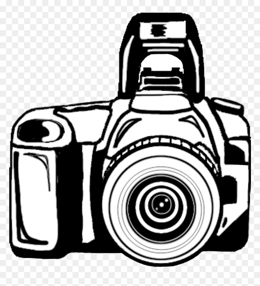 Free On Transparent Png - Camera Black And White, Png Download - camera clipart black and white png