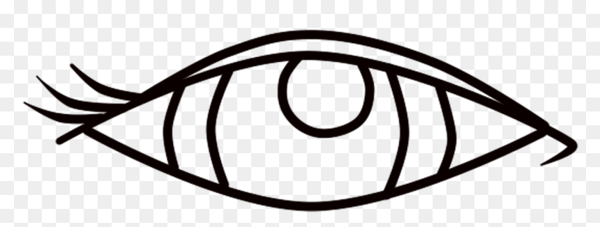 Line Art, HD Png Download - eye drawing png