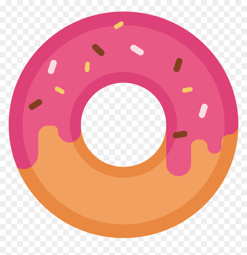 Donut Clip Art Strawberry - Donut Drawing Png, Transparent Png - strawberry clipart png