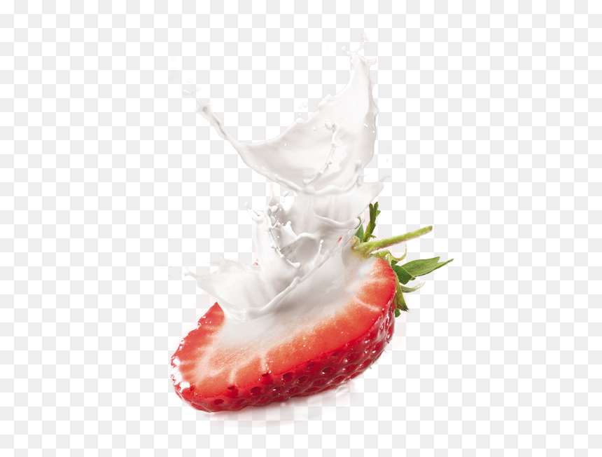 Milk Strawberry Png, Transparent Png - strawberry clipart png