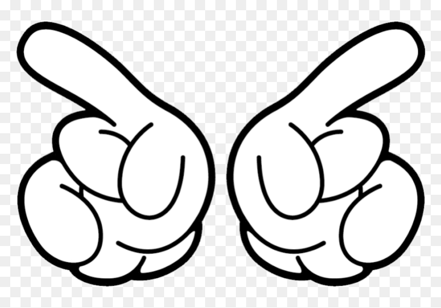Hand Mic Mouse Clipart Transparent Png - Mickey Mouse Hands Png, Png Download - mouse clipart png