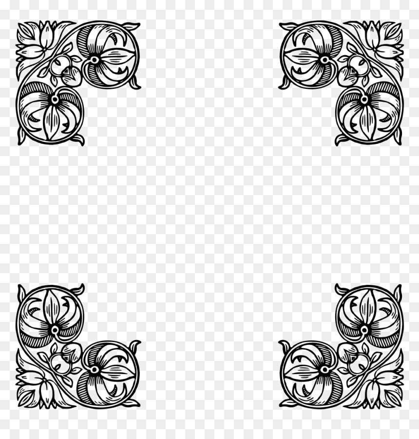 Divider 144 Fusion - Line Art, HD Png Download - flower divider png