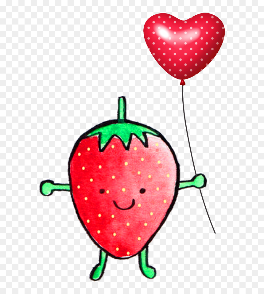 Strawberry Clipart Balloon, HD Png Download - strawberry clipart png