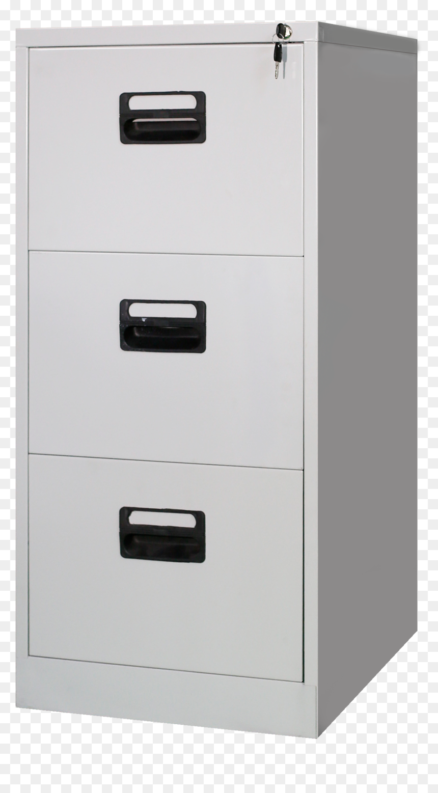 Metal Filing Cabinet 3 Drawer, HD Png Download - file cabinet png