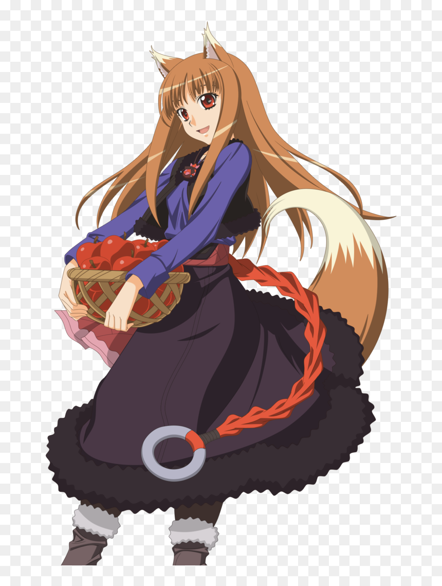 Spice And Wolf Holo Png, Transparent Png - anime wolf png