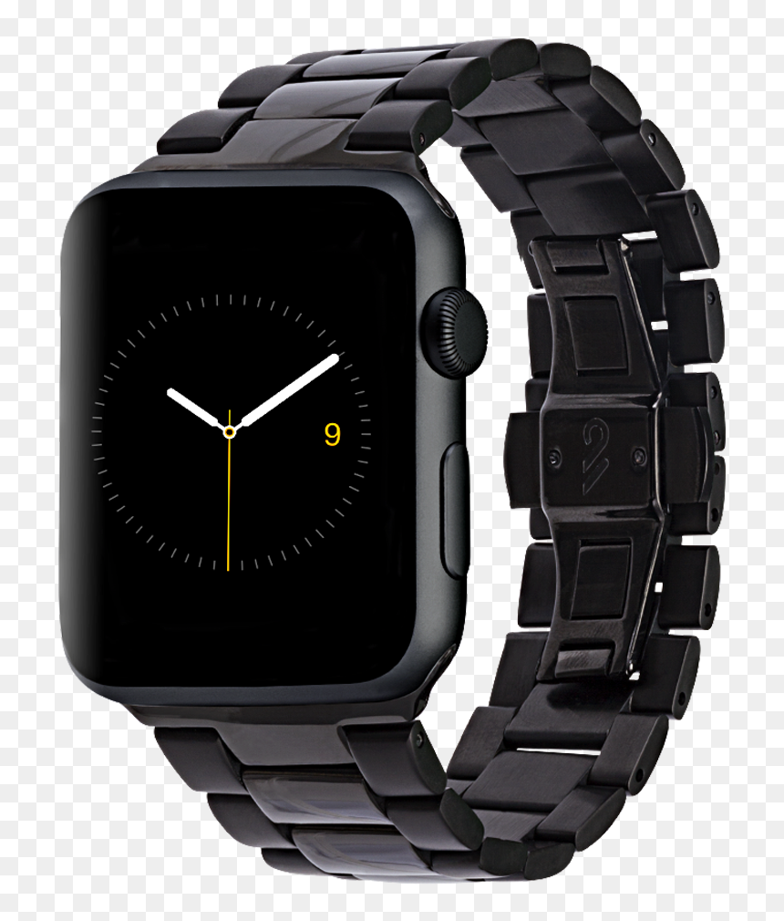 Black Stainless Steel Watch Band Apple, HD Png Download - iwatch png