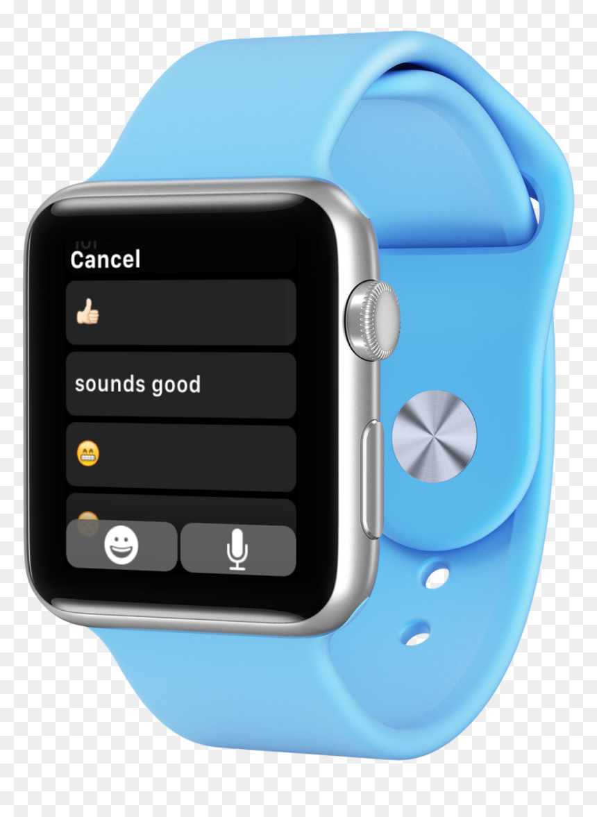 Apple Watch Example Of Default Replies - Png Transparent Watch Png, Png Download - iwatch png
