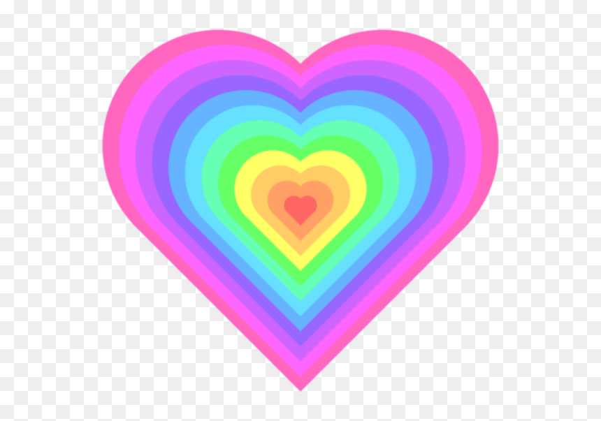 Colorful, Overlay, And Cybergoth Image - Heart, HD Png Download - rainbow overlay png