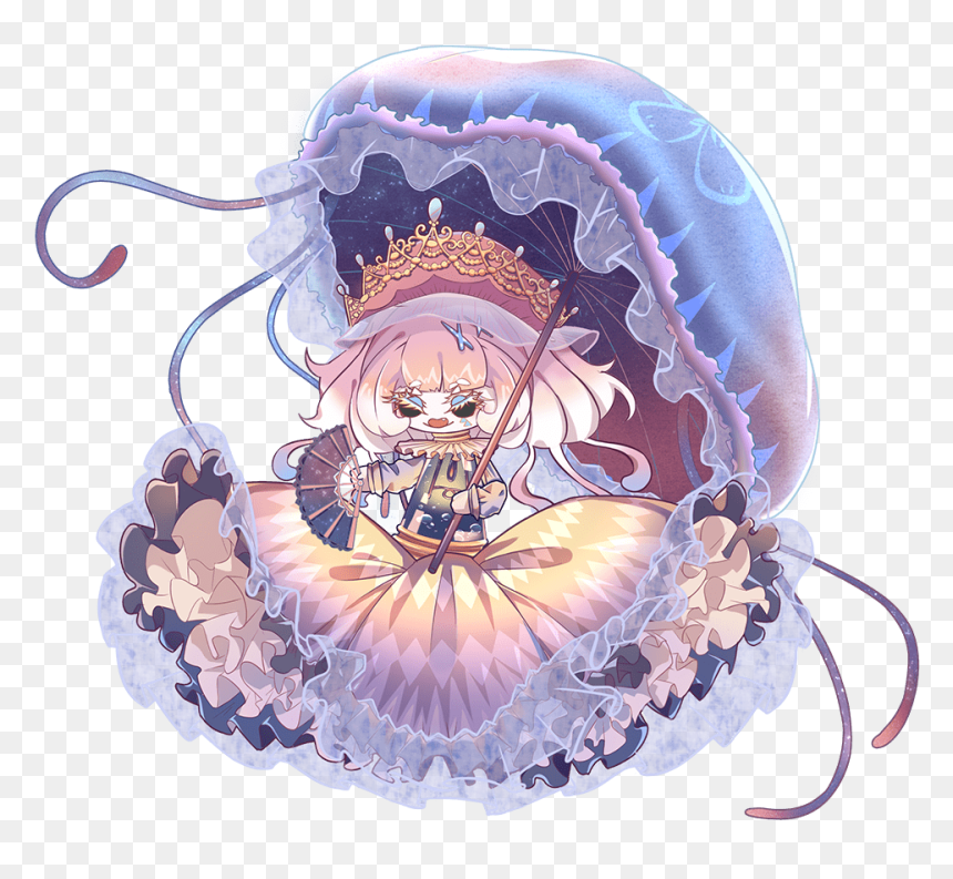 Food Fantasy Wiki - Food Fantasy Jellyfish, HD Png Download - jelly fish png