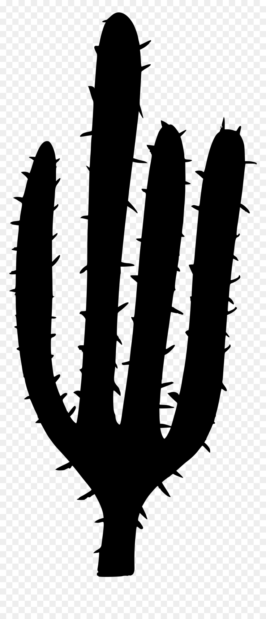 Cactus Silhouette Transparent Background, HD Png Download - watercolor cactus png