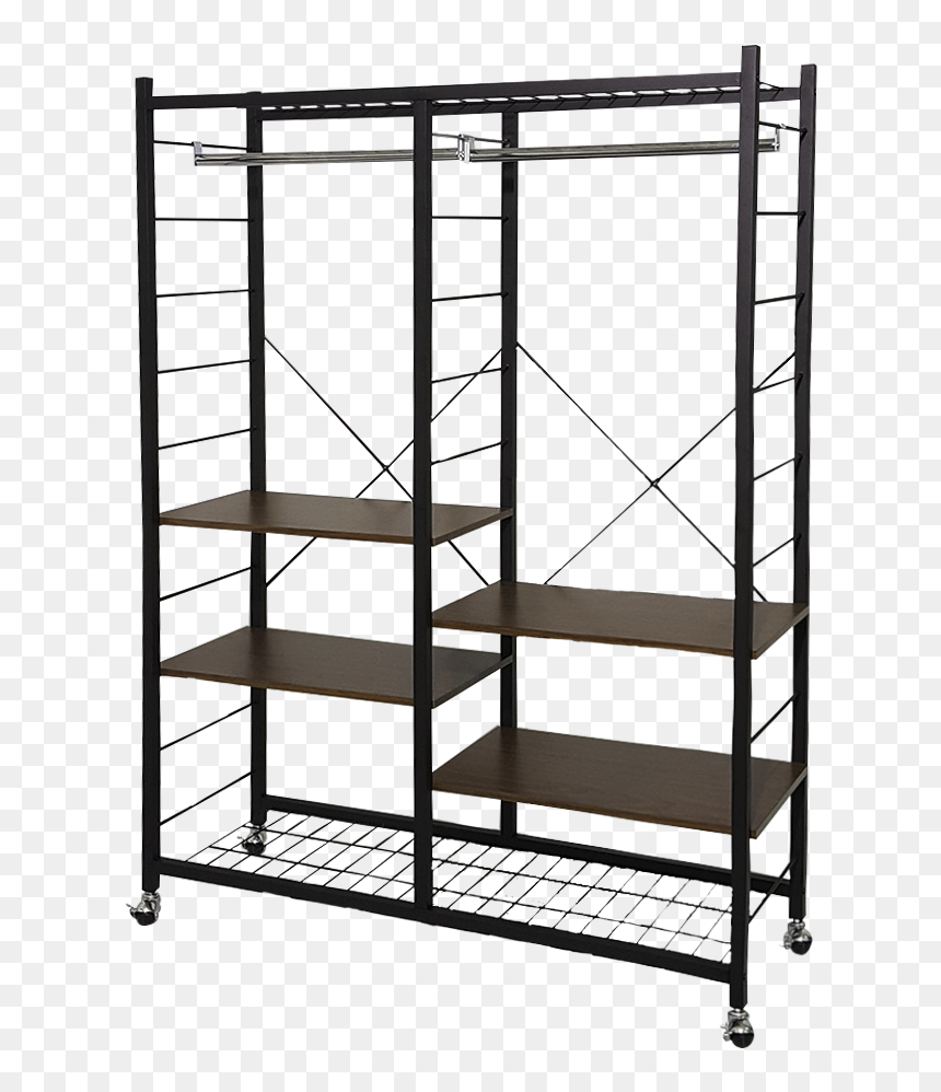 Metal Clothing Garment Rack - Bibliotheque Fer Forgee, HD Png Download - clothing rack png