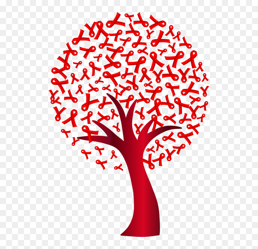Human Behavior,plant,flower - Hiv Clip Art, HD Png Download - aids ribbon png