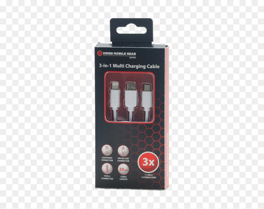 Swiss 3 In 1 Multi Charging Cable Micro Usb Type C - Die Set, HD Png Download - iphone charger png