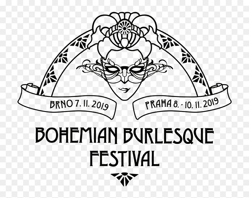Logo 2019 Black-fb Edited - Bohemian Burlesque Festival 2019, HD Png Download - bohemian png