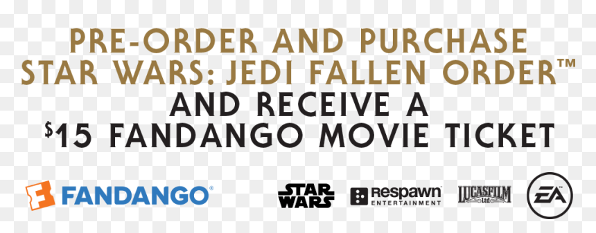 Star Wars Jedi Fallen Order Fandango - Poster, HD Png Download - blank movie ticket png