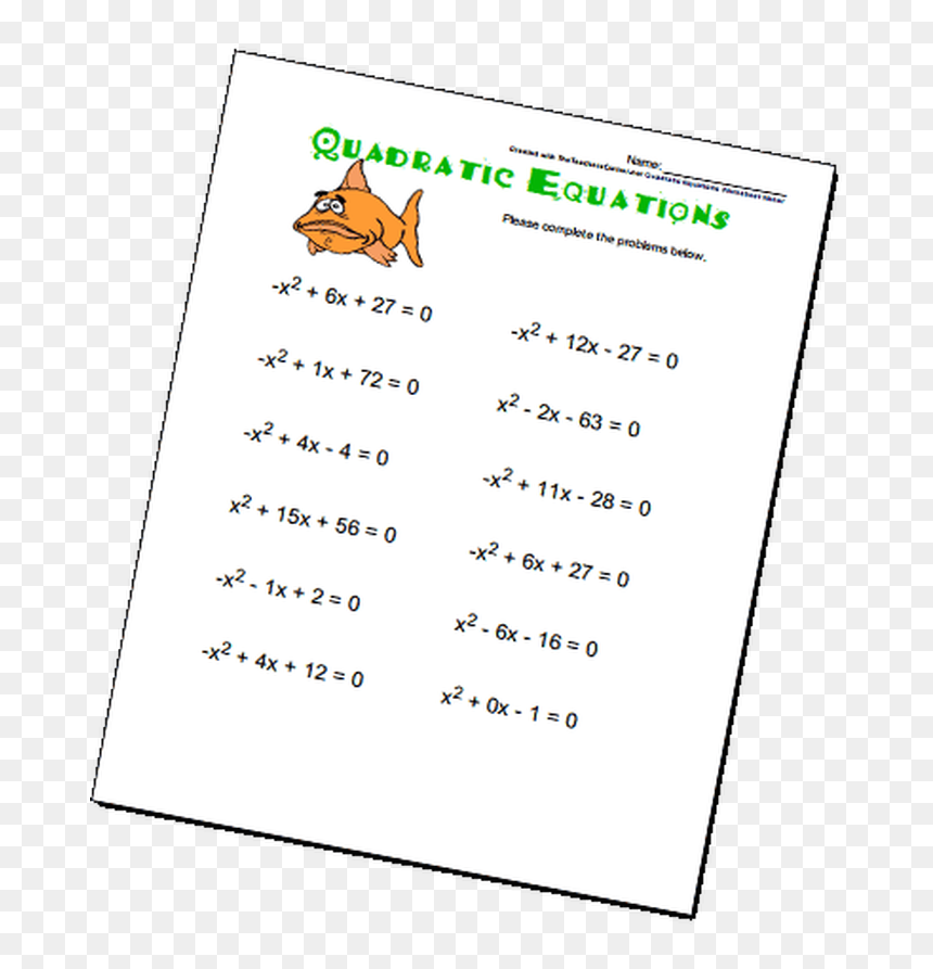 Document, HD Png Download - math equation png