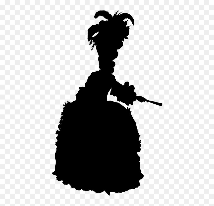 18th Century Silhouette Clipart , Png Download - Silhouette 18th Century, Transparent Png - fashion silhouette png