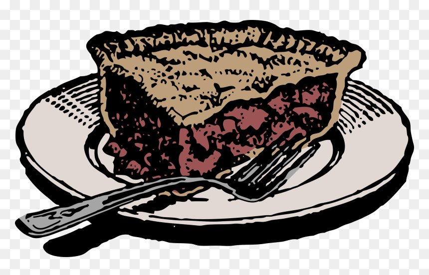 Slice Of Apple Pie Colour Clip Arts - Slice Of Pie Drawing, HD Png Download - slice png