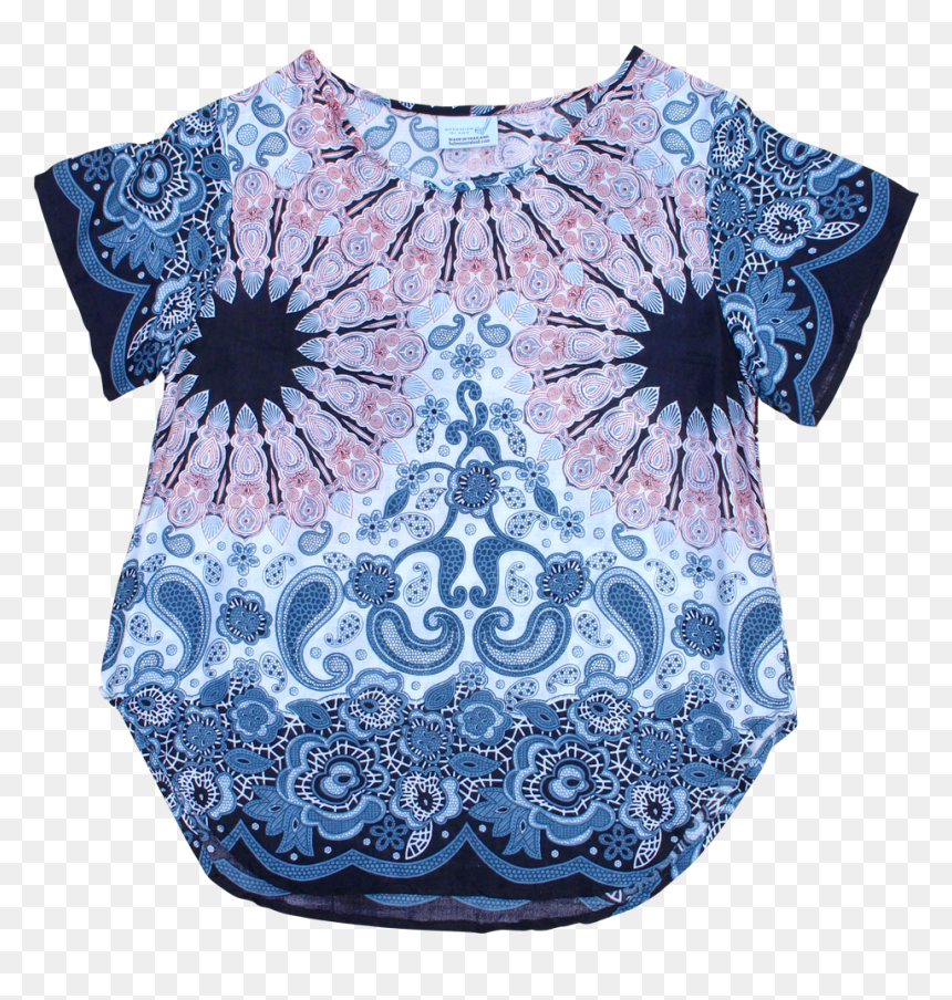 White Mandala Womens Cotton Shirt Bohemian Island - Blouse, HD Png Download - bohemian png