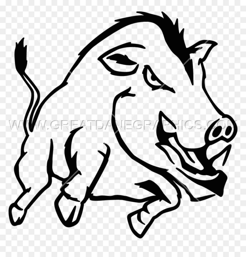 Wild Boar Png Black And White, Transparent Png - boar png