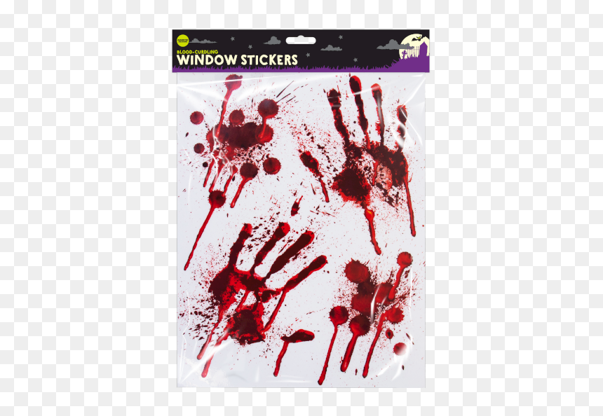 Halloween Bloody Window Stickers - Halloween Blood, HD Png Download - bloody x png