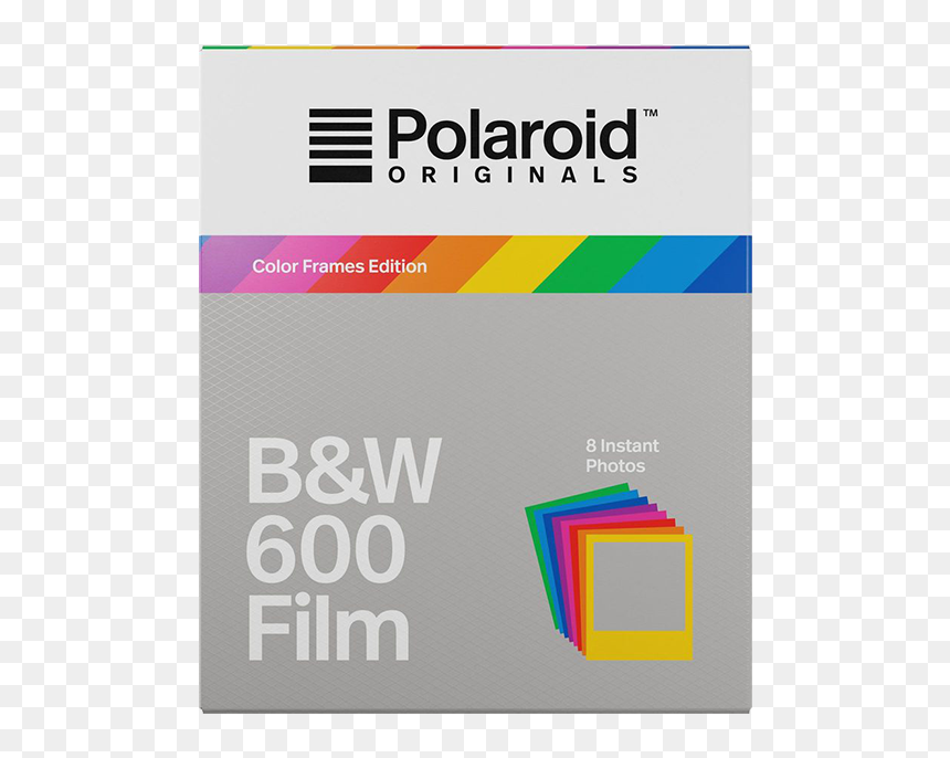 Polaroid Originals 600 B&w Film With Color Frames - Color Polaroid Film, HD Png Download - polaroid logo png