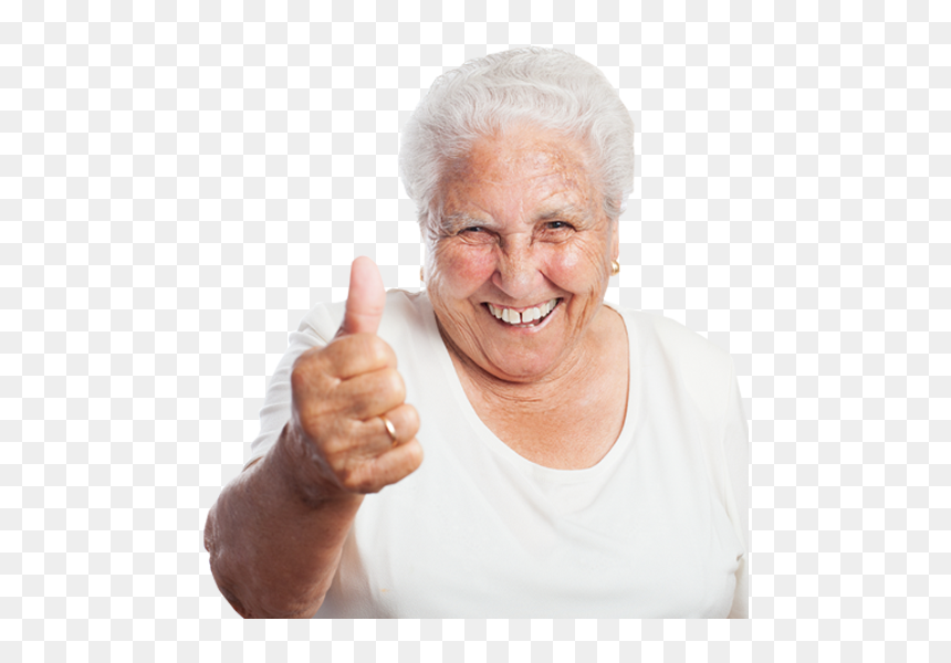 Grandma Png Picture - Old Woman Thumbs Up, Transparent Png - granny png