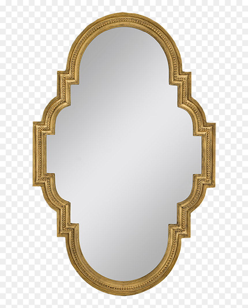 Gold Stellar Mirror - Decorative Gold Oval Mirror, HD Png Download - gold mirror png