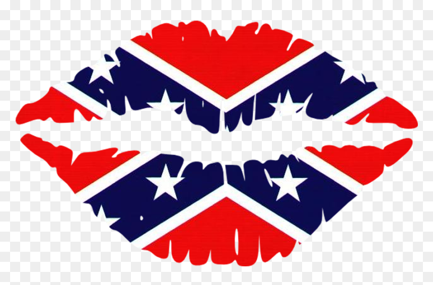 Lips Clip Art, HD Png Download - rebel flag png