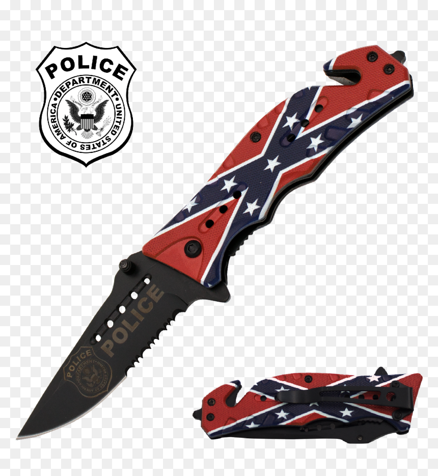 Rebel Flag Police Edition - Dont Tread On Me Knife, HD Png Download - rebel flag png