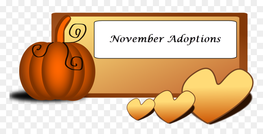 Transparent Orange Heart Png - November Clipart Free, Png Download - fall clip art png