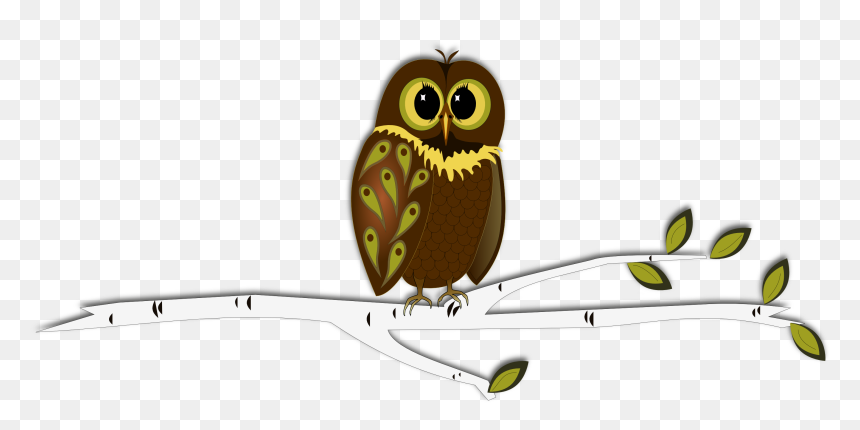 Owl And Pine Tree Png - Cartoon Png Owl Tree, Transparent Png - pine tree vector png