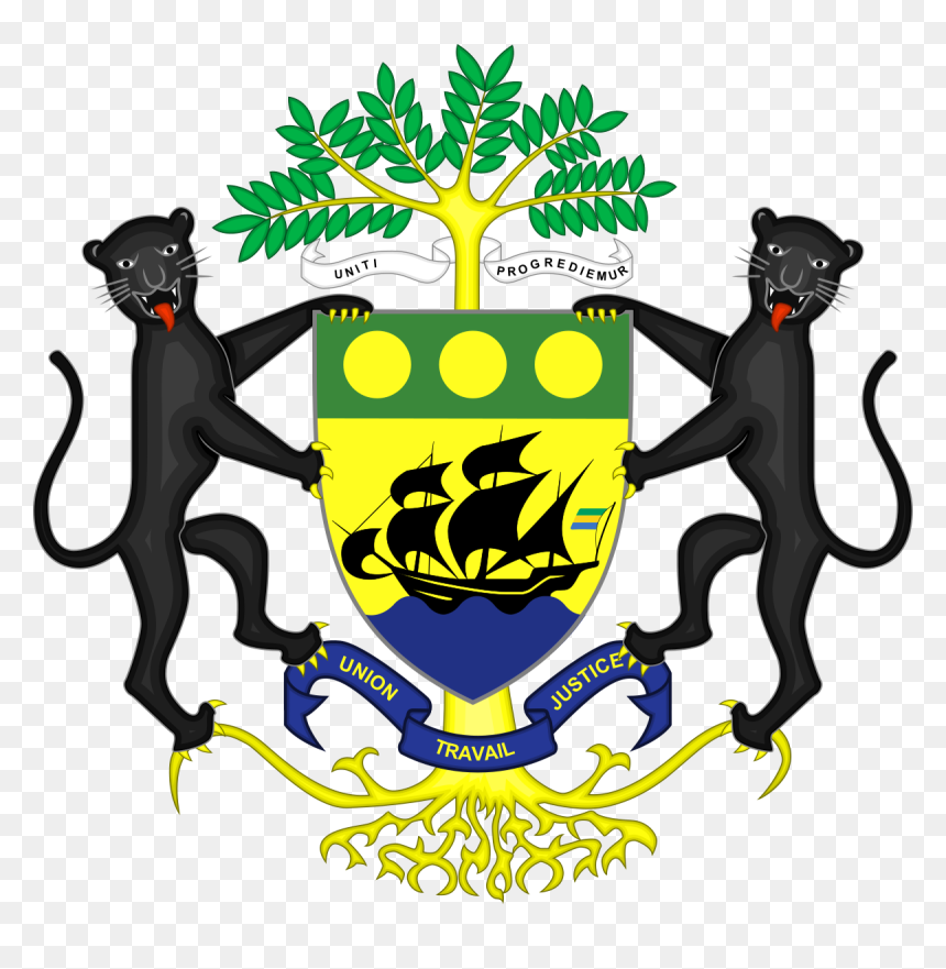 Gabon Coat Of Arms, HD Png Download - coat of arms template png