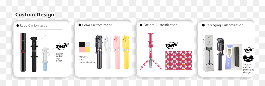 Ymp Selfie Stick Customization Service, HD Png Download - selfie stick png