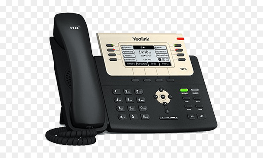 T27g Ip Office Phone Front Left View - Yealink T27g, HD Png Download - office phone png