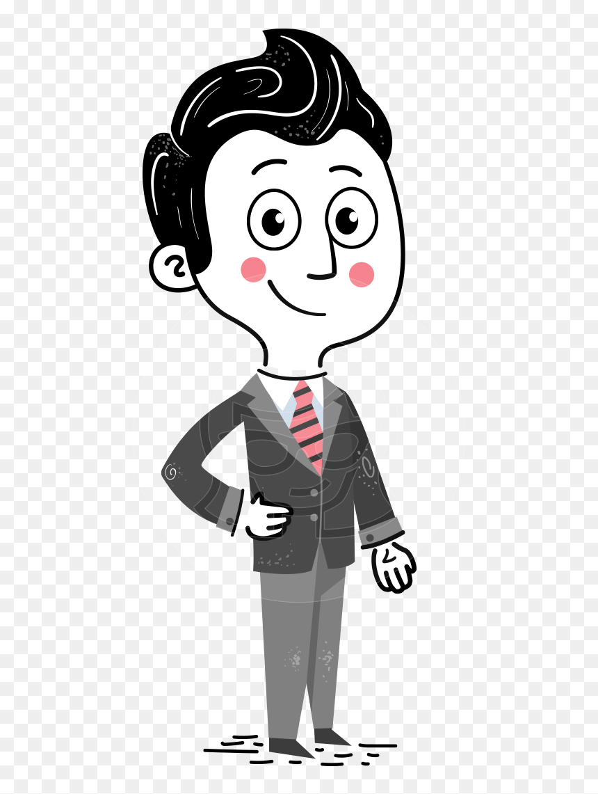Hand Drawn Cartoon Vector Character Aka Mateo Suit-up - Cartoon Graphics, HD Png Download - thumbs up .png