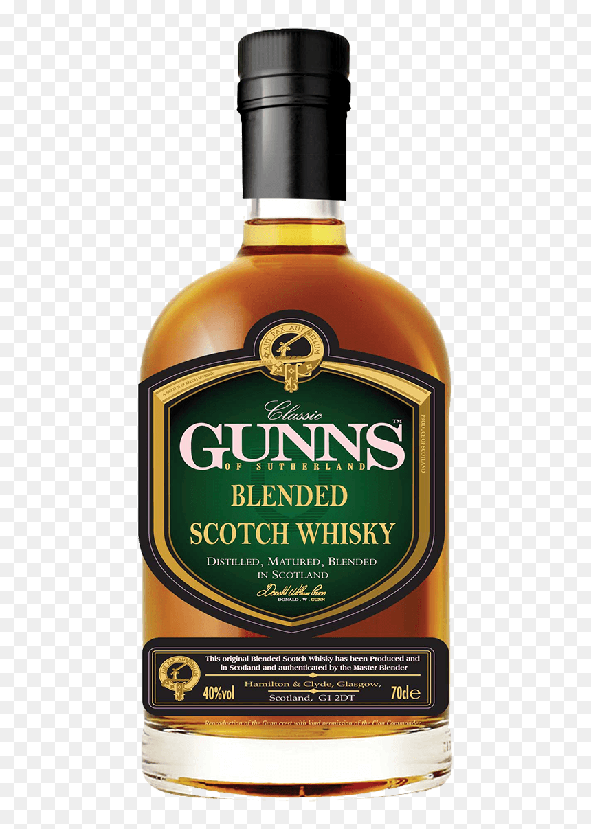 Gunns Of Sutherland - Glass Bottle, HD Png Download - scotch png