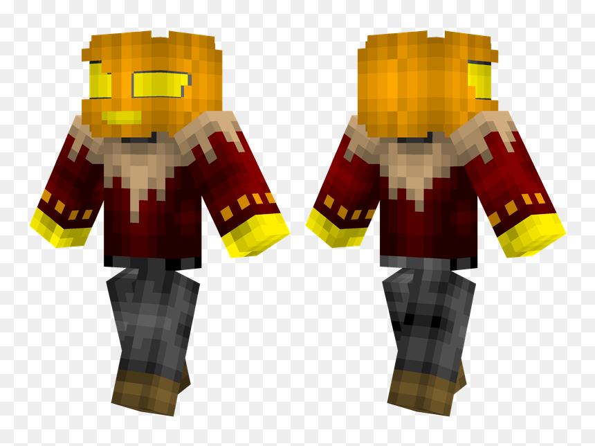 Green Sweater Minecraft Skin, HD Png Download - pumpkin head png