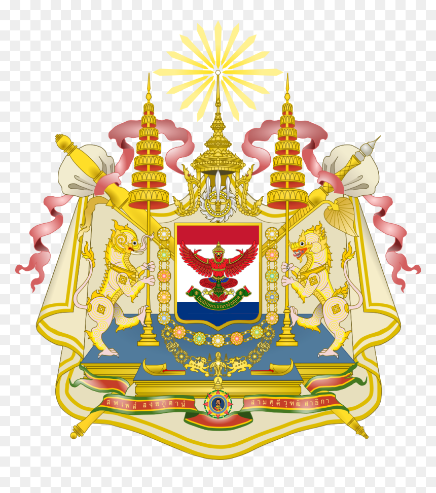 Flag, Coat Of Arms - Coat Of Arms Of Siam, HD Png Download - thai flag png