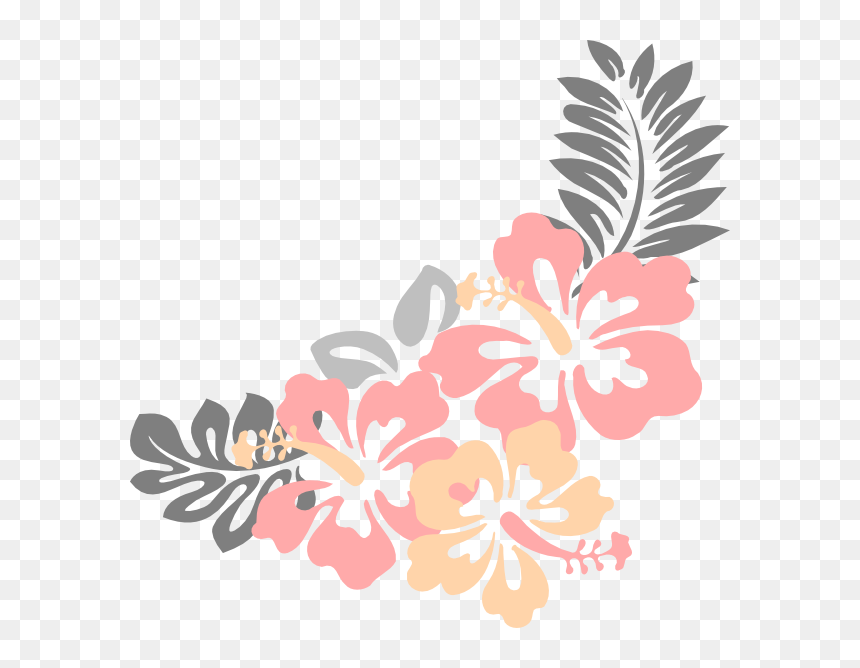 Border Hawaiian Flower Clipart, HD Png Download - hibiscus clipart png